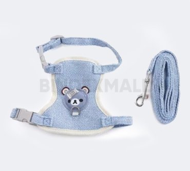 Cat Harness Leash Collar Set Adjustable Cartoon Bee F