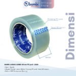 Lakban Bening Bambi 48mm x 82m - Lakban Transparan OPP 45 Micron Original - Gambar 2