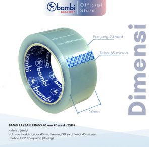 BAMBI LAKBAN Tape 48 mm 90 yard - 23215 dimensi