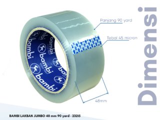 BAMBI LAKBAN Tape 48 mm 90 yard - 23215 dimensi