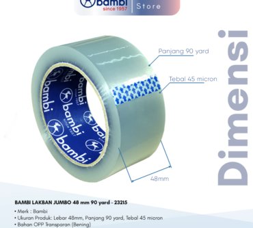 BAMBI LAKBAN Tape 48 mm 90 yard - 23215 dimensi
