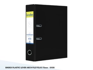 BINDEX PLASTIC LEVER ARCH FILE FOLIO 75mm - 1010B BLACK
