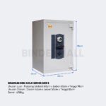 Bindex Brankas Besi Gold Series Manual Lock Size 5 - Lemari Penyimpanan Tahan Lama, Kunci Ganda, Desain Elegan - 98 x 63 x 60 cm - Gambar 4