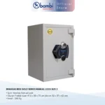 Bindex Brankas Besi Gold Series Manual Lock Size 3 - Lemari Penyimpanan Tahan Lama, Kunci Ganda, Desain Elegan - 75 x 50 x 47,5 cm