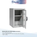 Bindex Brankas Besi Gold Series Manual Lock Size 3 - Lemari Penyimpanan Tahan Lama, Kunci Ganda, Desain Elegan - 75 x 50 x 47,5 cm - Gambar 3