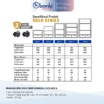 Bindex Brankas Gold Series Manual Lock Size 4 - Lemari Penyimpanan Tahan Lama dengan Kunci Ganda, 75 x 63 x 60 cm - Gambar 5