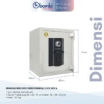 Bindex Brankas Gold Series Manual Lock Size 4 - Lemari Penyimpanan Tahan Lama dengan Kunci Ganda, 75 x 63 x 60 cm - Gambar 2