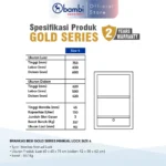 Bindex Brankas Gold Series Manual Lock Size 4 - Lemari Penyimpanan Tahan Lama dengan Kunci Ganda, 75 x 63 x 60 cm - Gambar 4