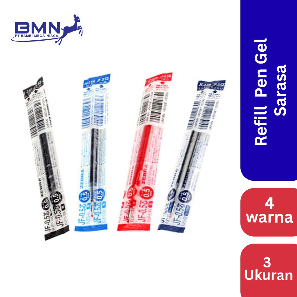 Bambi x Sarasa Refill Pen Gel 4 Warna dengan Tinta Halus dan Tajam