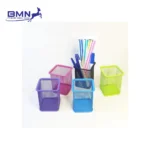 1 Lusin 12 Pcs Tempat Pensil Kenko Besi Jaring Kotak Original - Pen Holder Metal Mesh - Gambar 3