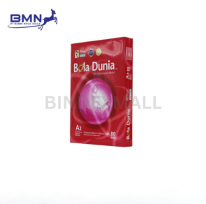 Kertas HVS A3 Bola Dunia 80gsm 1 rim isi 500 lembar untuk cetak poster, laporan kantor, dan materi desain profesional