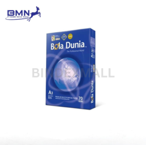 Kertas HVS A3 Bola Dunia 70gsm 1 rim isi 500 lembar ekonomis untuk fotokopi, laporan kantor, dan poster ukuran besar