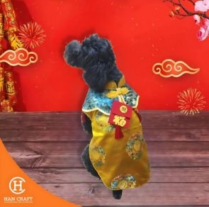 Baju Anjing Cheongsam Rumbai Dog Clothes 1