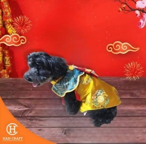 Baju Anjing Cheongsam Rumbai Dog Clothes 2
