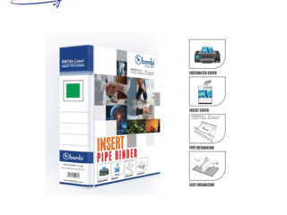 Pipe Binder A4 Bambi 50mm dengan full spine label 4 warna untuk arsip dokumen kantor dan mahasiswa