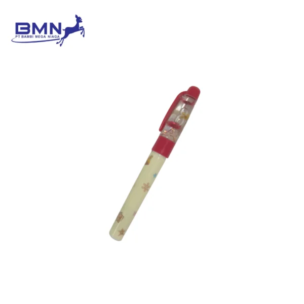 Pulpen gel lucu Bambi Magic Pen Fancy dengan 5 desain karakter warna-warni