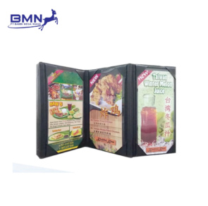 Bambi display menu meja 3 sisi stand buku menu restoran café 13x23cm original