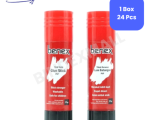 Benex Lem Kertas Batang 15g Glue Stick PVP untuk merekatkan kertas dengan kuat dan aman