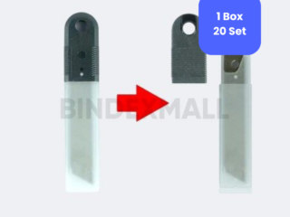 Isi Cutter 18mm Benex Refill Blade Original 1 Box 200 Pcs Grosir