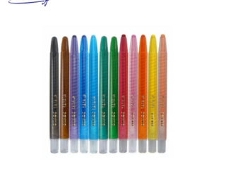 Crayon Titi Twist 12 warna model twist tanpa raut untuk anak dengan warna cerah