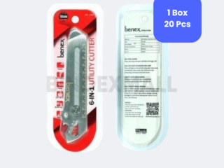Cutter Full Metal Benex 6 in 1 Multifungsi 18mm Original Stainless Steel