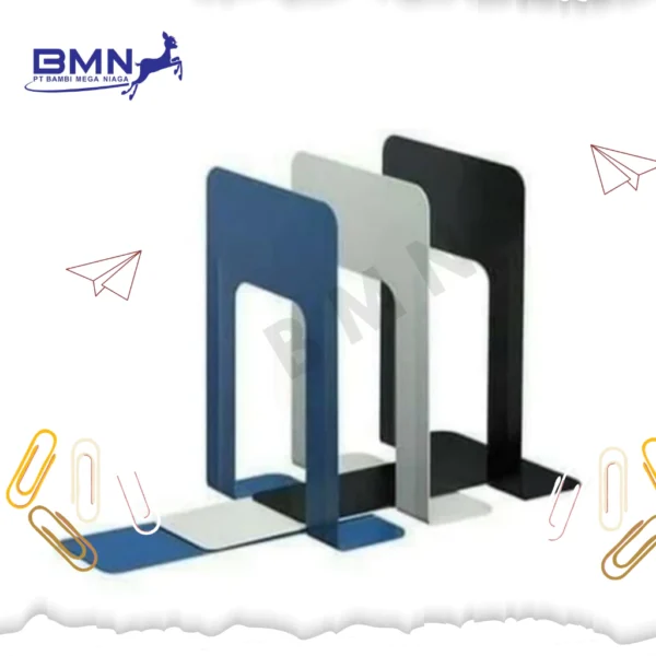 Pembatas Buku Besi End Lion Collapsible Lipat Original Book Stand