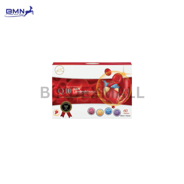 Q10 Lumbrokinase Enzyme Capsules 60 Kapsul dengan CoQ10