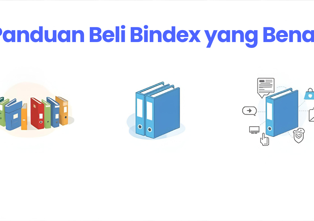 Contoh berbagai ukuran dan material Bindex untuk dokumen profesional