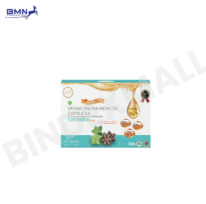 Kotak [ARK+] Vegan Sacha Inchi Oil Capsules isi 60 kapsul nabati kaya omega 3-6-9