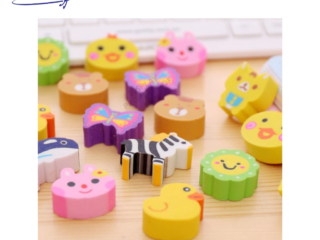 Penghapus karakter lucu Bambi mini pack dengan desain colorful untuk anak sekolah