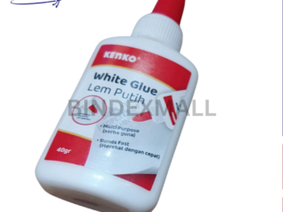Lem putih cair Kenko WG40 40 gram dengan aplikator praktis untuk sekolah dan kantor