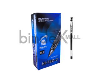 Pen Hi-Tec Pilot 0.3mm Hitam dengan ujung lancip dan desain tiga lekukan untuk presisi tinggi