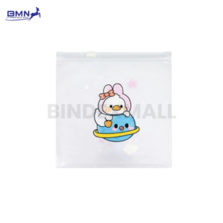 Pouch lucu Annuals Duck World A6 dengan desain bebek imut dan zipper berkualitas