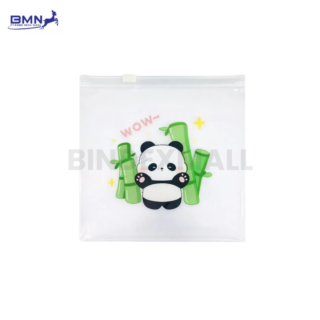 Pouch lucu Annuals Panda A6 dengan desain panda imut dan zipper berkualitas