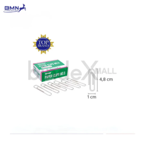 Klip kertas logam Kenko No 5 warna silver untuk menjepit dokumen kantor