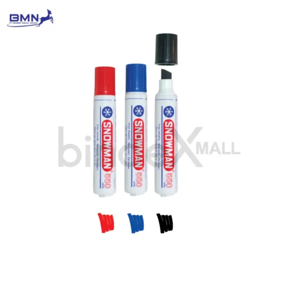 Spidol permanent Snowman AG-550 ukuran besar untuk berbagai permukaan kertas plastik kayu