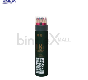Pensil warna tabung hijau M&G hexagon 18 warna