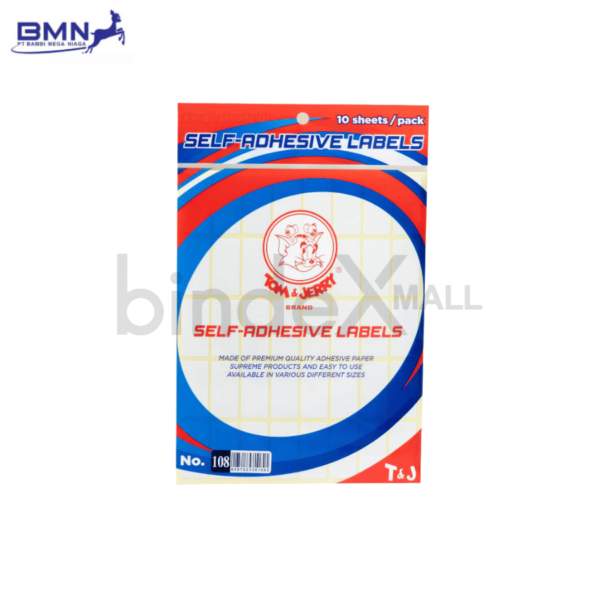 Label Stiker Tom & Jerry No.108 - Self Adhesive Label 18x38mm 10 Sheets
