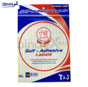 Label stiker self adhesive Tom Jerry nomor 112 ukuran 8x20mm untuk label kode dan serial number