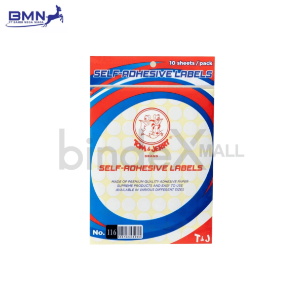 Stiker label bulat Tom and Jerry kode 116 diameter 19mm untuk branding dan seal kemasan produk
