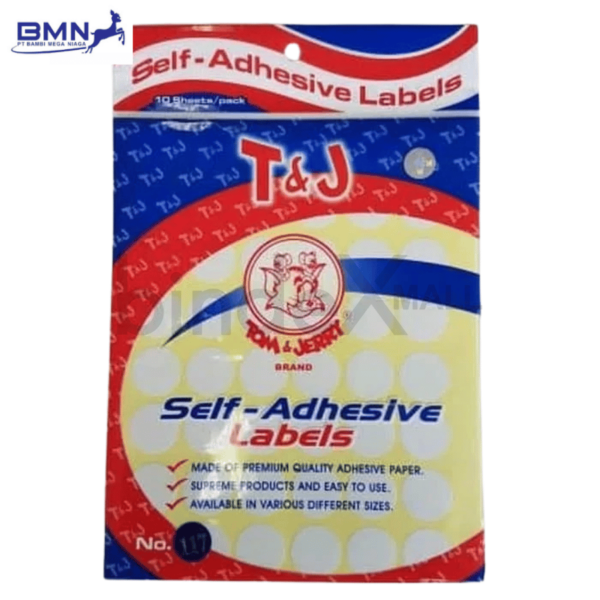 Stiker label bulat Tom and Jerry kode 117 diameter 22mm untuk kemasan premium dan branding produk berkualitas