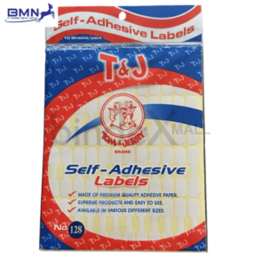 Label stiker self adhesive Tom Jerry nomor 128 ukuran 11x15mm mini untuk label kode dan harga produk kecil