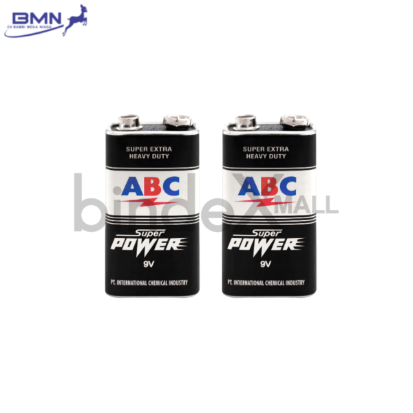 Baterai ABC 9V kotak per 1 pcs sumber daya stabil tahan lama untuk remote multimeter dan alarm