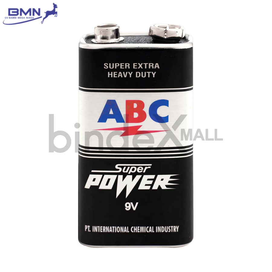 Baterai ABC 9V kotak per 1 pcs sumber daya stabil tahan lama untuk remote multimeter dan alarm