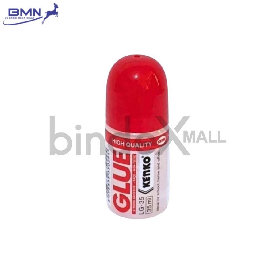 Kenko LG-35 lem cair 35ml aplikator runcing presisi perekat kuat cepat kering bening transparan
