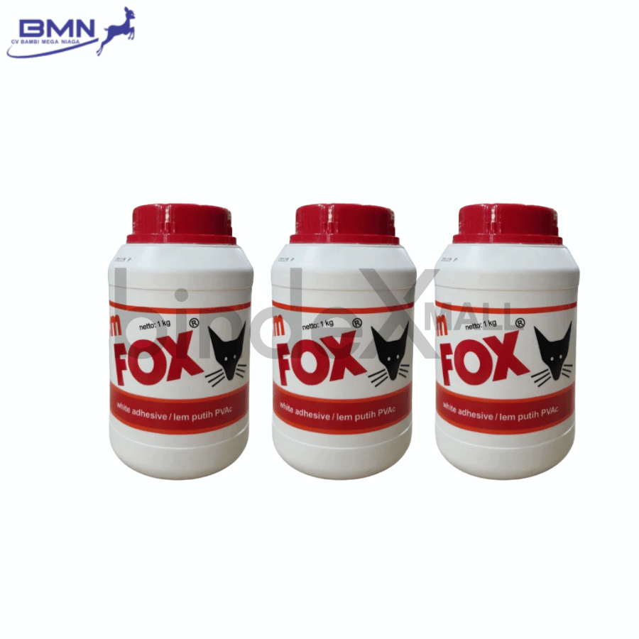 Lem FOX 1 Kg Putih PVAc Serbaguna Kemasan Jumbo Original