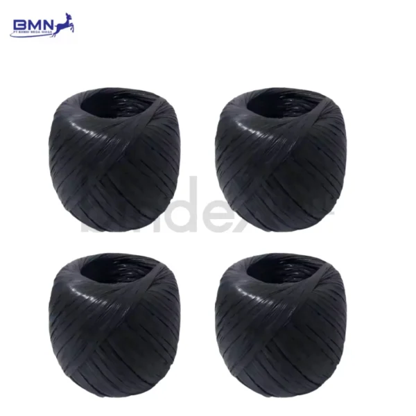 Tali rafia hitam 400 gram kuat serbaguna untuk kemasan kerajinan dekorasi dan pertanian