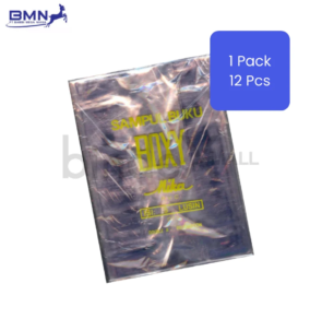 Sampul buku plastik Boxy transparan paket grosir isi 12 pcs anti sobek untuk pelindung buku pelajaran