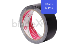 Lakban hitam Daimaru 1.5 inch cloth tape paket grosir isi 12 roll untuk packing dan bundling heavy duty