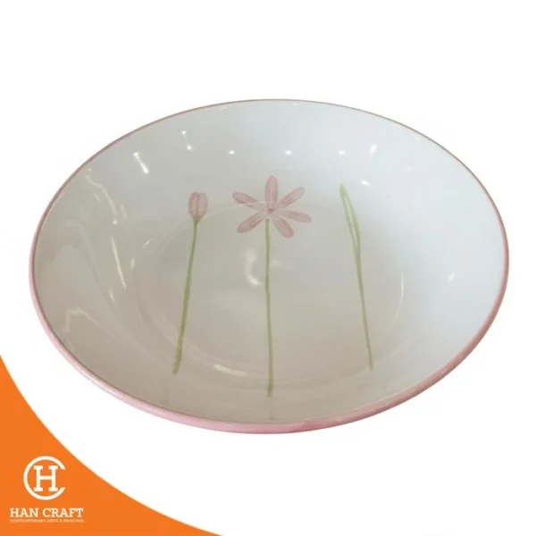 Pink Blossom Ceramic Teapot and Plate